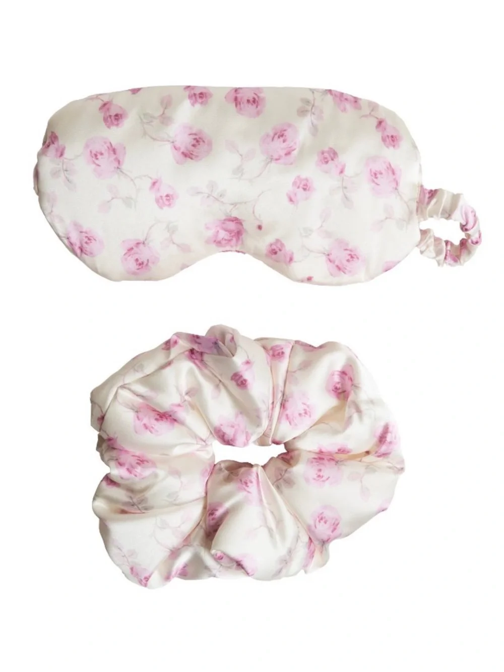LoveShackFancy x Target Goody Ribbon Rosa 1 Eye Mask Satin Scrunchie 2PC Set